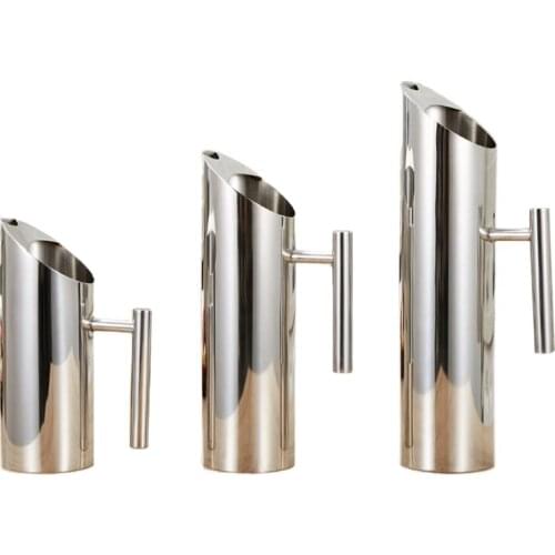 Home Water Pitcher Ice Guard Tea Pot Kettle Jug Stainless Steel Bar Curling Cold Beverages Juice Pot Kitchen Kettle Bardrowship