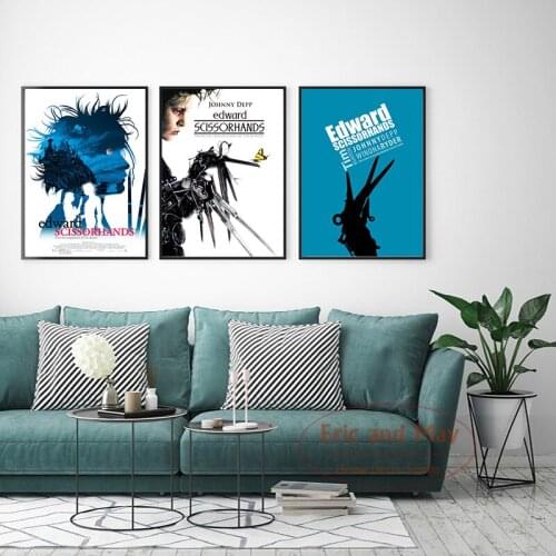 Edward Scissorhands Movie Poster And Print Canvas Paintings Picture On The Wall New Vintage Style Aesthetic Room Decor Cuadros