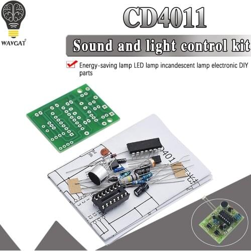Energy Saving Lamp LED Light Incandescent Light CD4011 Sound and Light Control Switch Kit DIY Voice Control Parts Module