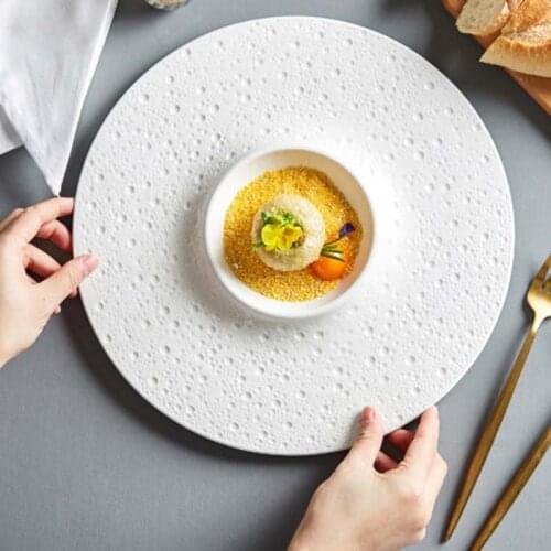 FANCITY cuisine Italian cuisine tableware pasta plate dessert plate des White creative western food plate Nordic high-end French