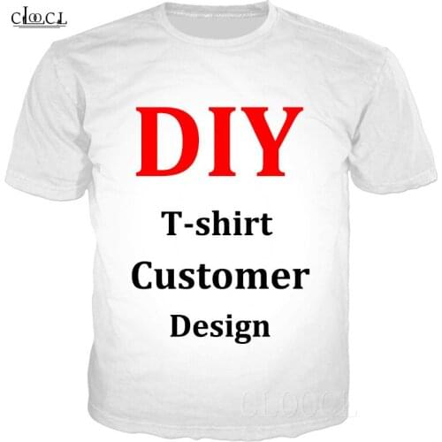 DIY Customer Design T Shirts Men Women 3D Printed Star/Singer/Anime/Animal Harajuku Style DIY T Shirt Plus Size 6XL 7XL