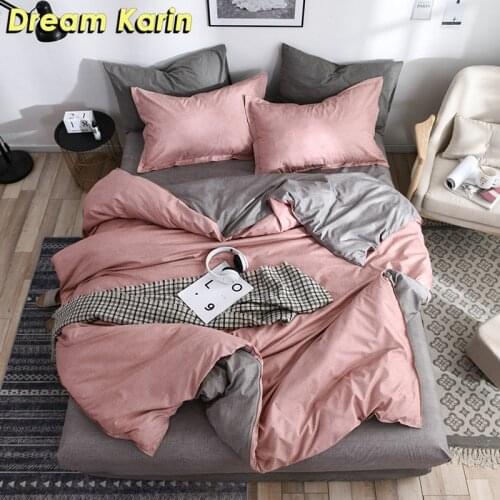 A/B Side Bedding Sets Bedroom Thicken Solid Color Simplicity Quilt Covers Linens Double Queen King Universal Size Comforter Sets