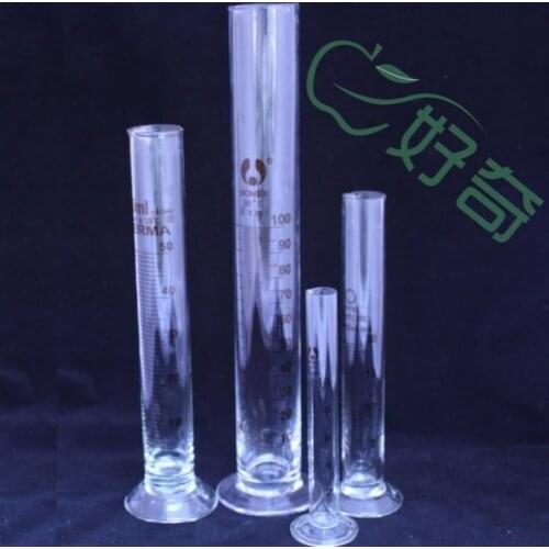 Laboratory cylinder ,glass measuring cylinder 10ml ,25ml,50ml,100ml ,4 pcs package different capacity