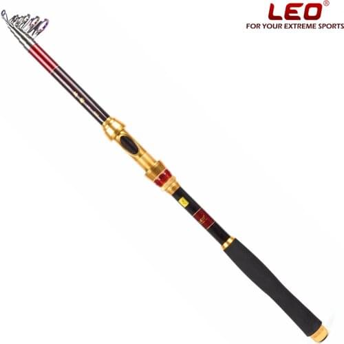 LEO 40T Carbon Rod aluminum alloy parts hard Sea super light Sea Fishing Rod Tackle 2.1m 2.4m 2.7m 3.0m 3.6m Free Shipping