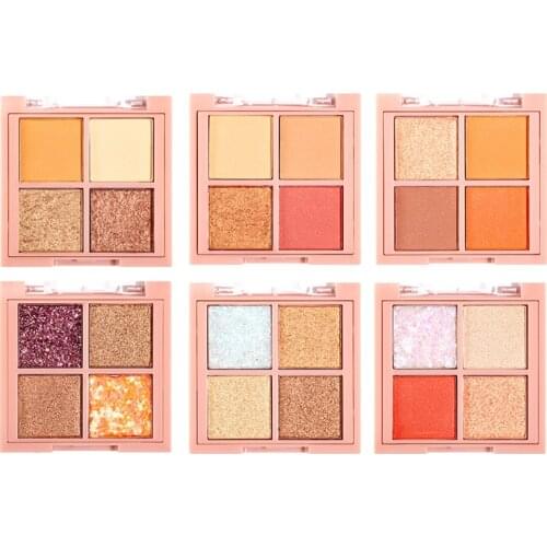 Finch Mini four-color eye shadow disc Red Book Popular recommendation 6 color eye shadow disc dummy flash flake mashed