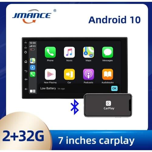 JMANCE 7 Inch DSP RDS Android 10 Multimedia HiFi Video Player GPS Navigation Car Radio Stereo Wifi BT Carplay Android Auto AHD