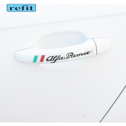 Car Door handle sticker car Logo sticker Car Styling Sticker For Alfa Romeo 147 159 Giulietta 156