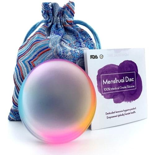 2021 new Reusable Disc Flat-fit Design with Extra-Thin Sterilizing Silicone Menstrual Disk Tampon/ Pad Alternative