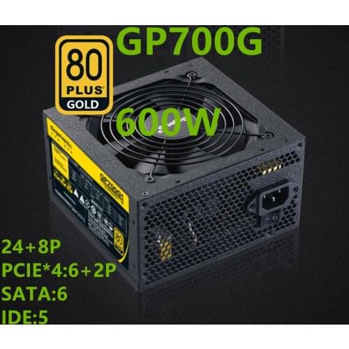 New Original PC PSU For Segotep Brand GTX980Ti 2080 Broad Silence 80PLUS Gold Medal 600W Power Supply GP700G