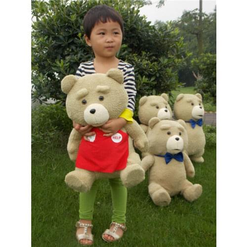 New Ted movie teddy plush Sitting Red Apron ted plush bear, teddy bear giant teddy bear plush Toy Gift