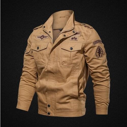 2021 Autumn New Multi-Pocket Mens Jacket Military Uniform Mens Cotton Large Size Outdoor Casual Work Jacket Men