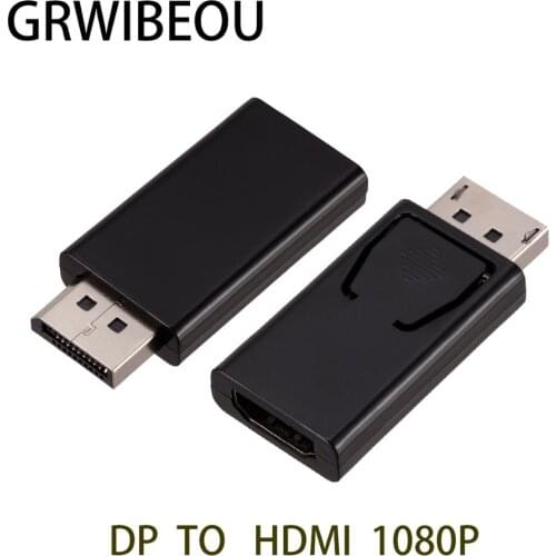 DP to HDMI 1080P Adapter DisplayPort Male To HDMI Female Converter Video Audio Connector for PC Laptop DP To HDMI HDTV Project