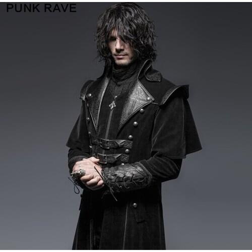 Мужские классические тренчи PUNK RAVE China At AliExpress