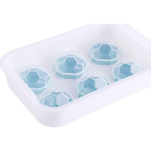 Silicone Large Ice Hockey Ice Square Box with Lid Ice Maker Football Shape Whiskey Large Spherical Ice Tray