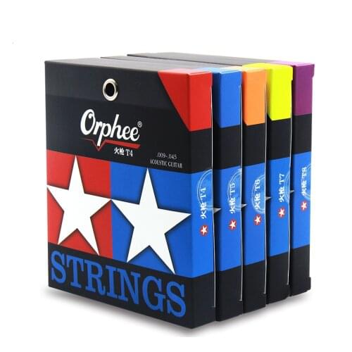 Orphee New 6Pcs/Set Fire Lock Series Acoustic Guitar Strings Nano Double-Coated Anti Rust High Level Acoustic Guitar Strings