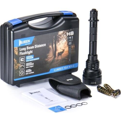 WUBEN H8 Super Bright Hunting LED Torch 1000 meters Most Powerful Long Range XHP35 HI 1800Lumen led rechargeable flashlight