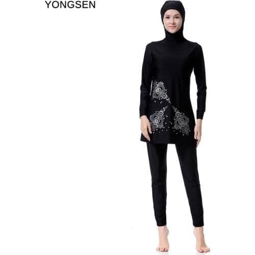 YONGSEN Islamic Hijab Burkinis Wear Bathing Suit Muslim Swimwear for women Bathing Suit Plus Size Swimsuit swimming beachwear