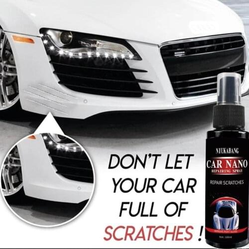 100ml Car Scratch Repair Nano Spray Auto Interior Restorer Repair Polish Repairing Spray Paint Car Care Agent Agent Coating D6Q8