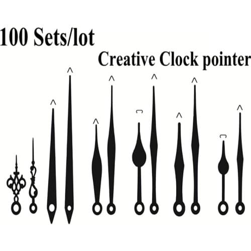 100 sets Creative Quartz Wall Clock Pointer Saat Metal Reloj Clock Watch hand Accessories Duvar Super Long Fitting needle