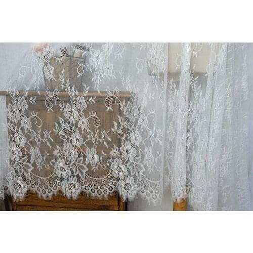 3M/ LOT 150cm hot sale solid color French Chantilly lace fabric and trim colors for choice DIY kid dress shirt skirt accessory