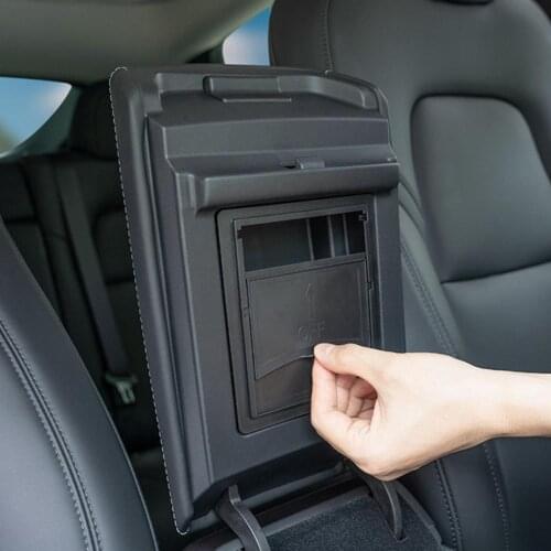 Car Center Console Organizer Armrest Hidden Storage Box Auto Armrest Holder Box For 2016-2021 Tesla Model 3/Y Car Accessory