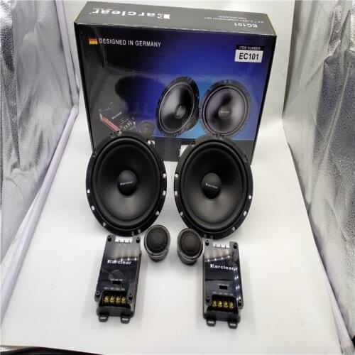 Free Shipping 1 Set EC101 60W Car Audio Earclear 6.5'' 2Way 120W Max Power Packaged component set Designed In Germany
