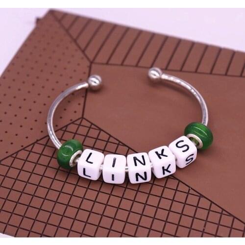 White Rose Sorority Organization Handmade Beaded The Incorporated LINKS Cuff Bangles