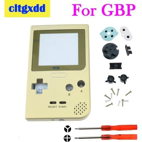 Cltgxdd Gold Silver Full Housing Shell Buttons Mod Repair With screwdriver for Nintendo GameBoy Pocket GBP Controller housing