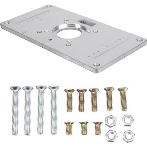 Woodworking Router Table Insert Plate Set 235mm*120mm*8mm Router Table Insert Plate Kit Woodworking Trimming Machine Flip Board