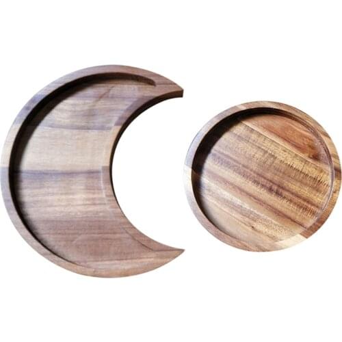 Wooden Tea Tray Rectangle Plate Snacks Food Storage Dish for Hotel Home Fruit Tray Tea Set Gem Essential Oil Display