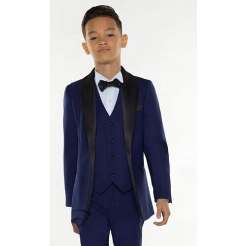 Child White Boy Suit Set Kids Boy Suits for Weddings Prom Suits Children Formal Dress for Boys Kids Tuxedo (Jacket+Pants+Vest)