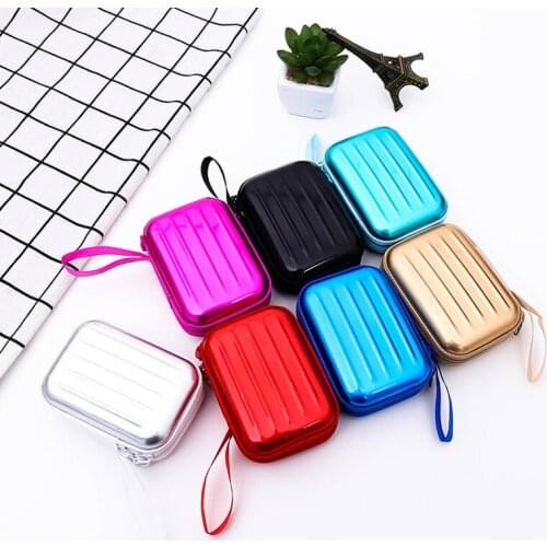 Interesting Earphone Case Box USB Cable Storage Bag Zipper Metal Jewelry Key Memory Card Hard Portable Earbud Accessories