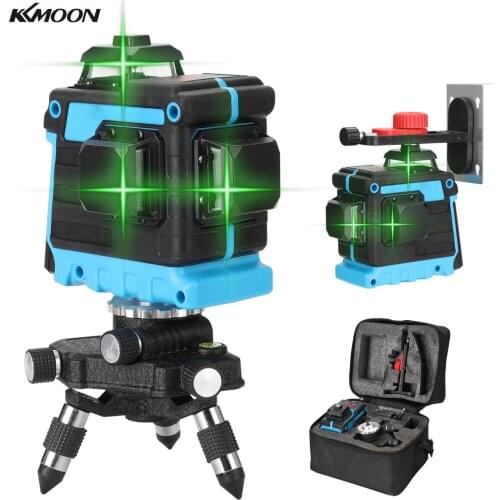 KKMOON Multifunctional 12 Lines Green Laser Level Instrument Professional Self-Leveling 3D Laser Level 360 Laser Leveling Device