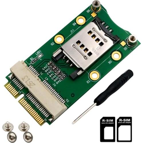 Mini PCI-E Adapter with SIM Card Slot for 3G 4G Module WWAN LTE Mini Card GPS Card for Desktop Laptop