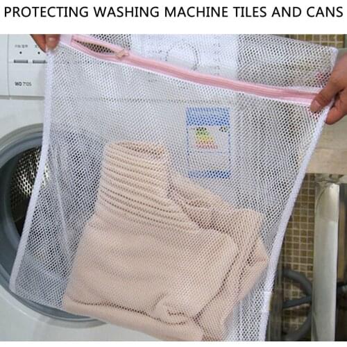 Nylon Mesh Fabric Zippered Mesh Laundry Wash Bags Protect Clothes Washing Machine Bra Laundry Wash Bags Home Washing Supplies