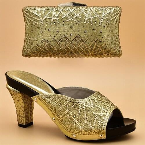 New Arrival African Shoe and Bag Women Italian Women Shoes and Bag To Match Set Italy Luxury Shoes Women 2018 Womens Shoes Heels