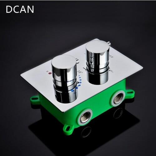 DCAN Embedded Box Multifunction Shower Control Switch Thermostatic Mixer Valve Bathroom Concealed Shower Faucet Valve Wall Mount