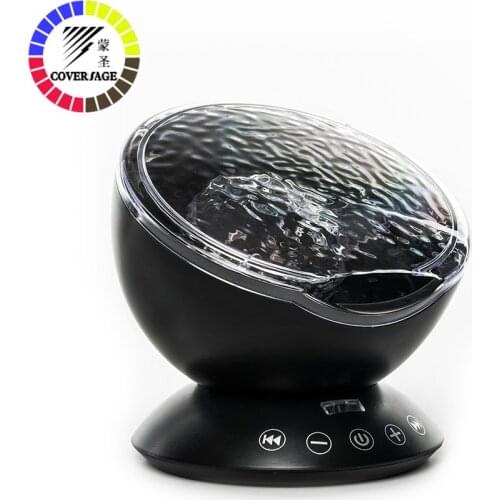 Coversage Ocean Wave Projector LED Night Light With USB Remote Control TF Cards Music Player Speaker Aurora Dropship Projection