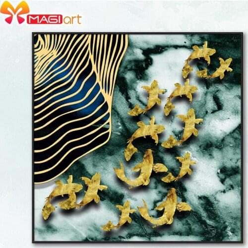 Cross stitch kits Embroidery needlework sets 11CT water soluble canvas patterns 14CT Golden starfish-NCMA093