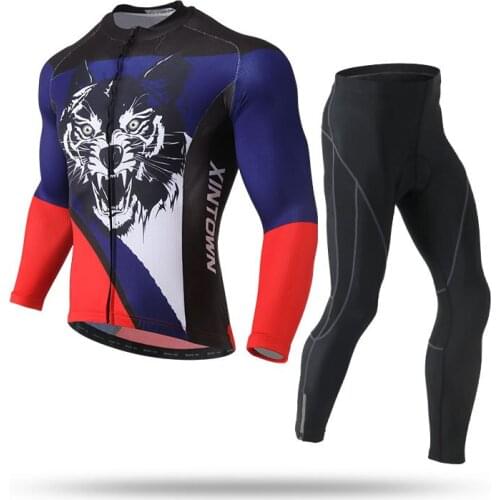 XINTOWN Cycling Sets autumn winter Long Sleeves Cycling Jerseys Ropa Maillot Ciclismo Bicycle MTB Bike Cycling Clothing