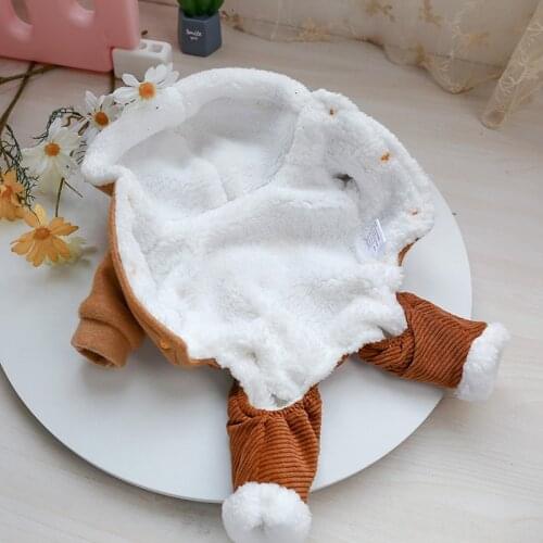 Winter Pet Clothes Thicken Warm Dog Clothing Jumpsuit Christmas Pet Outfit Xmas Dog Coat Jacket Overalls Puppy Costume Apparel
