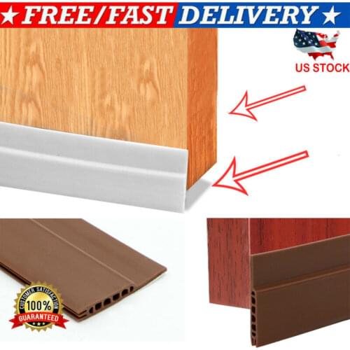 1m*45mm*5mm Adhesive Under Door Sweep Weather Stripping Soundproof Rubber Bottom Seal Strip