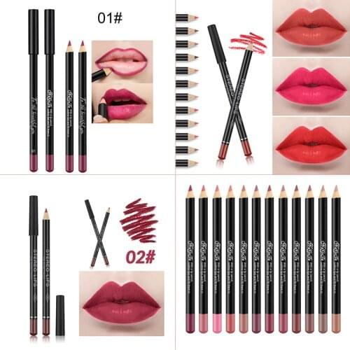 1 Pcs Natural Matte Lip Liner Pencil Longwearing Richly Pigmented Waterproof Sweatproof Make Up Cosmetics Maquillage Femme TSLM1