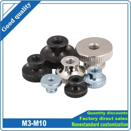 2/5X M3 M4 M5 M6 M8 M10 Silver Black Zinc Double Step Adjust Knurl Thumb Nut Hand Tighten Thumbnut 3D Printer Curtain Wall GB806