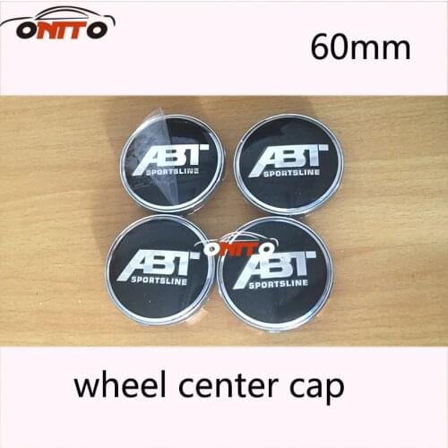 4PCS 60MM ABT Logo Wheel Center Hub Car Wheel Center cap for audi A1 A2 A3 A4 A5 A6 A7 A8 Q1 Q3 Q5 Q7 TT R8 S