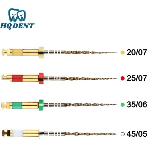 4 PCS/Pack Dental W One Gold Rotary Files Niti Heat Activation Endodontics Files For Endo Root Canal Treatment