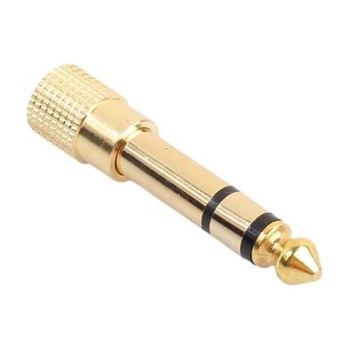 6.35mm Male Plug To 3.5mm Female Connector Headphone Amplifier Audio Adapter Microphone AUX 6.3 3.5 Mm Converter TXTB1