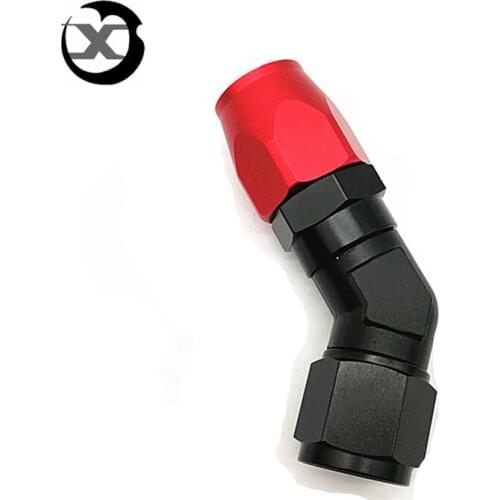 AN4 aluminio de 45 grados de aceite reforzado línea de combustible adaptador de aceite enfriador de aceite reutilizabl