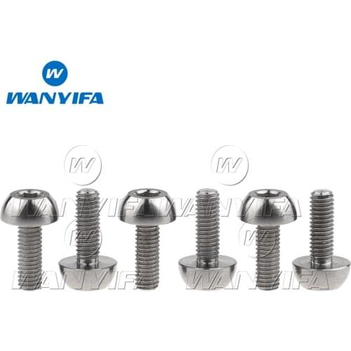 Wanyifa Titanium Bolt M6x17mm Hex Head Screws for Honda Disc Rotor Motorcycle 6pcs