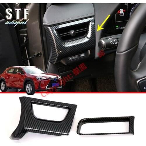 Carbon Fiber Style Interior Air-Condition Vent Outlet Cover Trim For Lexus UX UX200 250H 260H 2019 2020